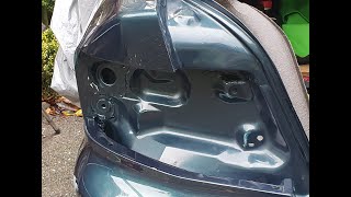 Mitsubishi Galant boot rust repair quick version [upl. by Larrabee]