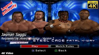 WWE SmackDown vs Raw 2007  Triple H Joey Umaga Shelton  Cage Fatal 4 Way  Anarchy Solstice V2 [upl. by Sidoma]