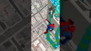 SpiderMan and Giant water slide part 470 SpiderMan water slide SpiderMan stand shorts [upl. by Selokcin]