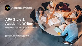 APA Style and Academic Writer [upl. by Esertak]