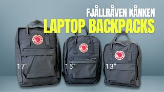 ALL THREE Fjällräven Kanken Laptop Backpacks  Size Comparison [upl. by Lefkowitz]