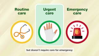 Understanding the difference between routine urgent and emergency care  animation [upl. by Fitzhugh862]