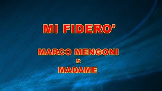 MI FIDERO MARCO MENGONI ft MADAME demo base KARAOKE [upl. by Nahtaneoj]