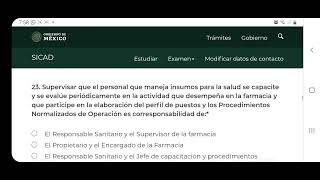 Examen SICAD COFEPRIS 14 de Febrero 2023 aprueba a la primera y obtén tu constancia [upl. by Atsiuqal]