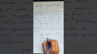 Principles of genetic equilibrium hardyweinbergprinciple [upl. by Valma]