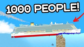 Big Ships vs SMALL BUMP 😱  Floating Sandbox Simulator [upl. by Odille]