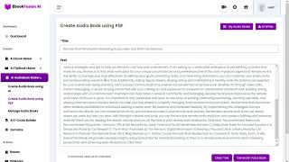 How To Create Audiobook From PDF in Ebook Fusion AI [upl. by Attenaj211]