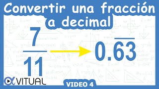 Convertir una fracción a número decimal [upl. by Kinch855]