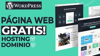 Cómo Crear Página Web Con Hosting y Dominio GRATIS en WordPress 2024 [upl. by Nij438]