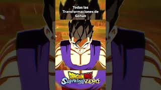 Todas las transformaciones de Gohan dragonballsparkingzero [upl. by Nauwtna463]