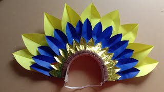 DIY PAPER SUNFLOWER HEADDRESS [upl. by Afital]