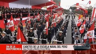 Cadetes y compañías de la Marina desfilan en Gran Parada Militar [upl. by Novah]