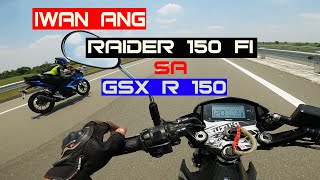 GSX R 150 VS RAIDER 150 FI Dragrace [upl. by Nadler]