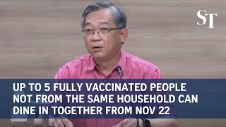 Up to 5 vaccinated people from different households can dine out from Nov 22 [upl. by Va866]