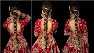 TRENDING BRIDAL BRAID HAIRSTYLE TUTORIAL  PARANDI STYLE  LACE BRAID [upl. by Divad616]