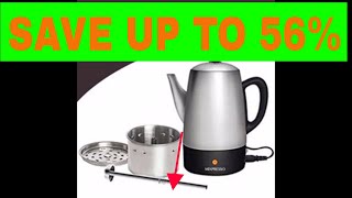 Mixpresso Electric Coffee Percolator Stainless Steel Coffee Maker Percolator Electric Pot Review [upl. by Kinch828]