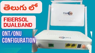 fibersol router configuration telugu [upl. by Adnola]