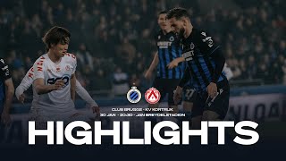 CLUB BRUGGE  KV KORTRIJK  HIGHLIGHTS  20232024 [upl. by Ganny]