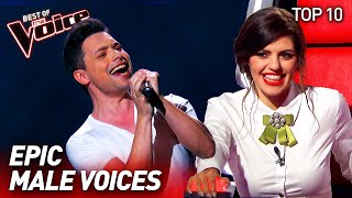 The most EPIC MALE VOICES on The Voice  Top 10 [upl. by Kanya]