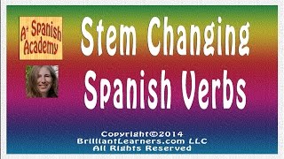 Spanish Stem Changing Verbs Present Tense [upl. by Stucker]