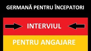 Intrebari si raspunsuri pentru Interviul de angajare in LIMBA GERMANA [upl. by Asseralc130]