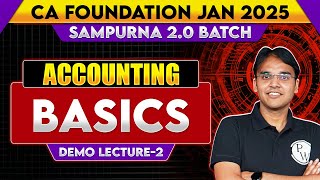 Accounts Basic  CA Foundation Jan 2025 Sampurna 20 Batch  Demo Lecture [upl. by Atiuqnahs]