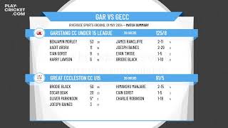 Garstang CC Under 15 League v Great Eccleston CC U15 [upl. by Glori]