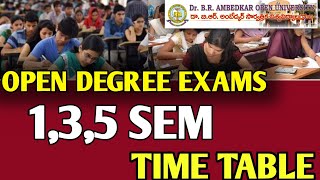 Open degree 135 sem exams 2024 time tabledr braou degree exams latest news [upl. by Ludovick]