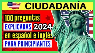 100 preguntas explicadas de ciudadanía americana en inglés y español 2024  el método GPS [upl. by Karry]