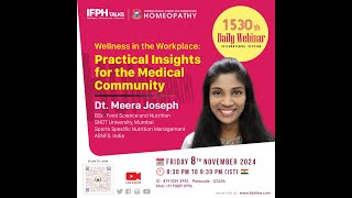 PRACTICAL INSITES FOR MEDICAL COMMUNITY  Dt MEERA JOSEPH IFPH 1530 [upl. by Kezer]