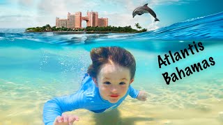 Riddick plays at Atlantis Bahamas Water Park Resort for kids with family Traveling Family Vacation [upl. by Gilligan460]