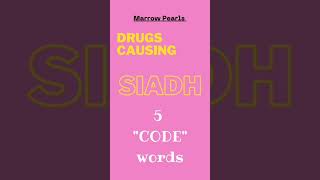 Drugs causing SIADH  Mnemonic of the day Shorts Marrow Pearls NEEPG 2021 [upl. by Romina372]