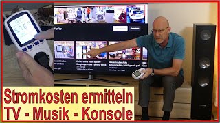 Stromkosten ermitteln  TV Musik Spielekonsole  3 Tage Verbrauchsmessung  Stromkosten Messgerät [upl. by Eyoj952]