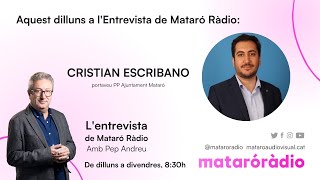 Cristian Escribano a lEntrevista de Mataró Ràdio 07102024 [upl. by Wallie]