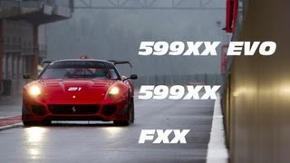 Ferrari Corse Clienti  599XX Evo 599XX FXX on track [upl. by Annaira]