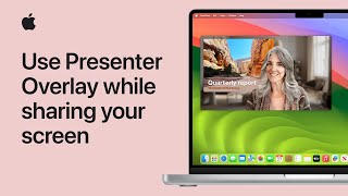 How to use Presenter Overlay while sharing your screen on Mac  Apple Support [upl. by Charyl971]