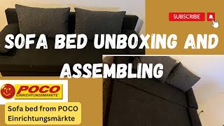 Schlafsofa von Poco Einrichtungsmärkte Auspacken und Zusammenbauen unboxing assembling [upl. by Trinl737]