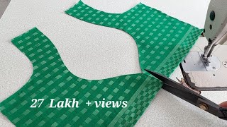 Blouse design  Blouse Back Neck Design  Cutting And Stitching blouse design  blouse ki design [upl. by Nayve]