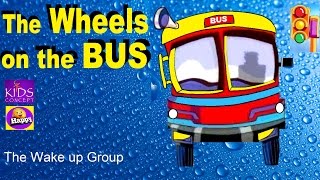 THE WHEELS ON THE BUS  with Lyrics  nursery rhymes [upl. by Alakim]