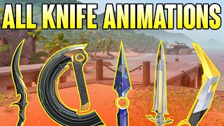 ALL KNIFE SKINS  ANIMATIONS UPDATED  VALORANT KNIFE SKINS [upl. by Atkinson]