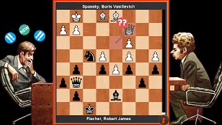 Bobby Fischer vs Spassky GAME 5 • 1972 World Chess Championship [upl. by Eltsryk]