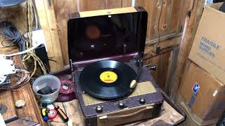 Restored Silvertone 8168 manual crank Phonograph record player [upl. by Fitzpatrick]