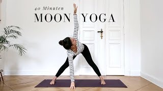 Yoga Abendroutine für Anfänger  40 Minuten Moon Yogaflow  langsam und beruhigend [upl. by Saibot]