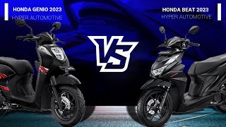 Honda Genio vs Honda Beat  perbandingan motor matic 2023 full review  hyper Otomotif [upl. by Pronty983]