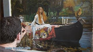 Art Reproduction Waterhouse  The Lady of Shalott HandPainted Step by Step [upl. by Alexandr]