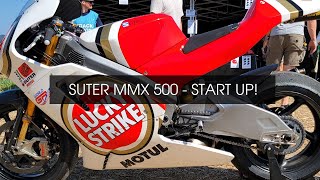 Suter MMX 500 Two Stroke Start Up in 4K  A modern 2 Stroke 500cc MotoGP  LWTMotocom [upl. by Adniram]