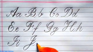 How to write in Cursive writing AtoZ  Cursive ABCD abcd  RUA Sign Writing [upl. by Merrily]