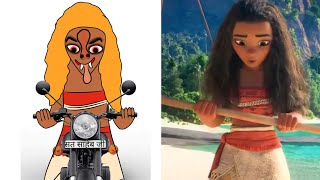 Moana Funny Drawing Meme  How Far I ll Go from MoanaMoviz of memes [upl. by Nylrac]