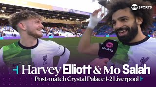 quotWE CAN DO SOMETHING SPECIAL 💫quot  Harvey Elliott and Mo Salah react to Liverpools 21 win at Palace [upl. by Dnilasor492]