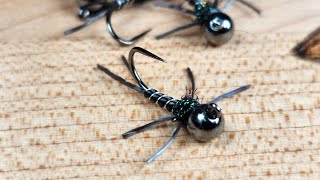 Euro nymphing stonefly pattern  Jig Stonefly tying tutorial [upl. by Arobed]